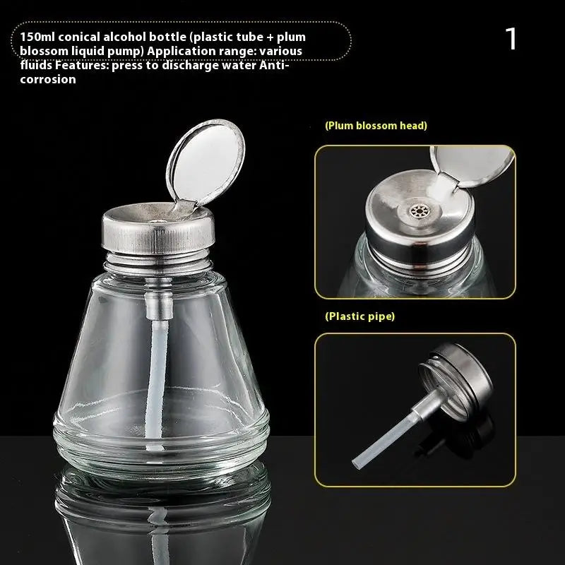 Refillable Glass Pump Dispenser Bottle – Nail Polish & Remover Nail Pump Dispenser Qme 1