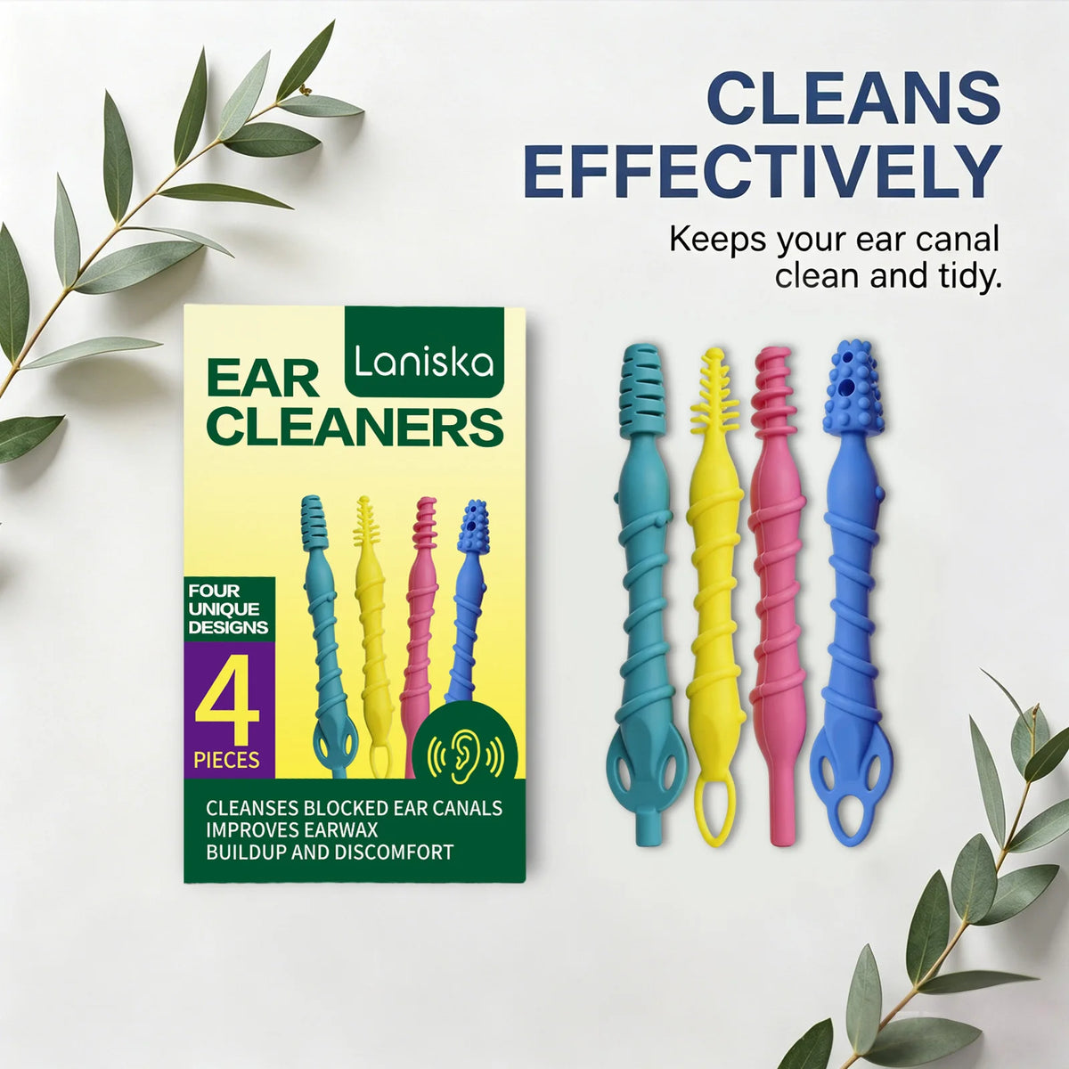 Soft Silicone Spiral Ear Cleaning Tools – Colorful Set Ear Cleaning Tool Qst