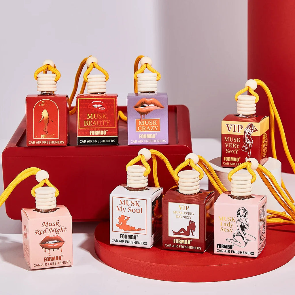 Car Hanging Perfume Diffuser | Lasting Air Freshener – 8 Scents Car Air Freshener Qme