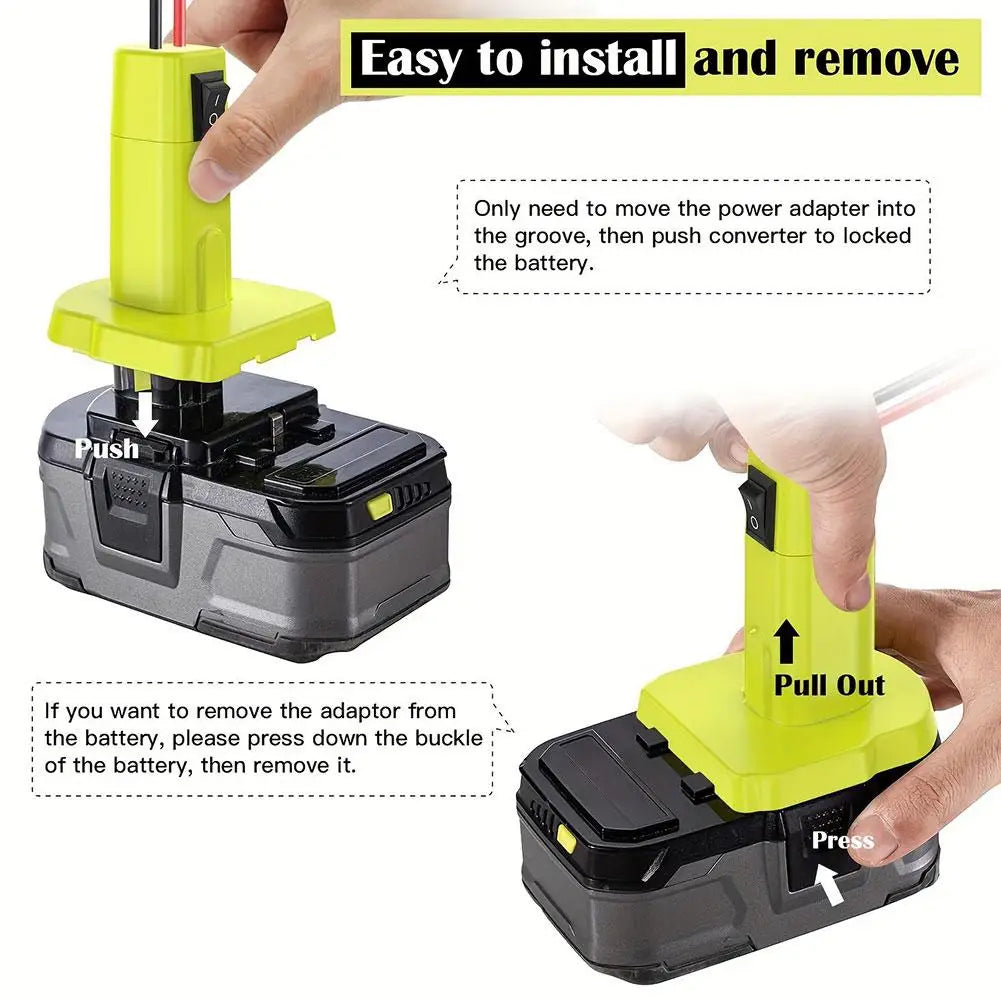 Ryobi 18V Battery Jump Starter Adapter & Booster Cables Jump Starter Adapter Qme
