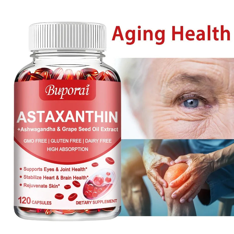 Astaxanthin Capsules – Antioxidant for Skin, Eye & Immune Support Antioxidant Supplement Qst