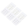 Women's 3-Hook Bra Extender Soft Nylon Strap – 4 Colors Bra Extender Qme WHITE one size