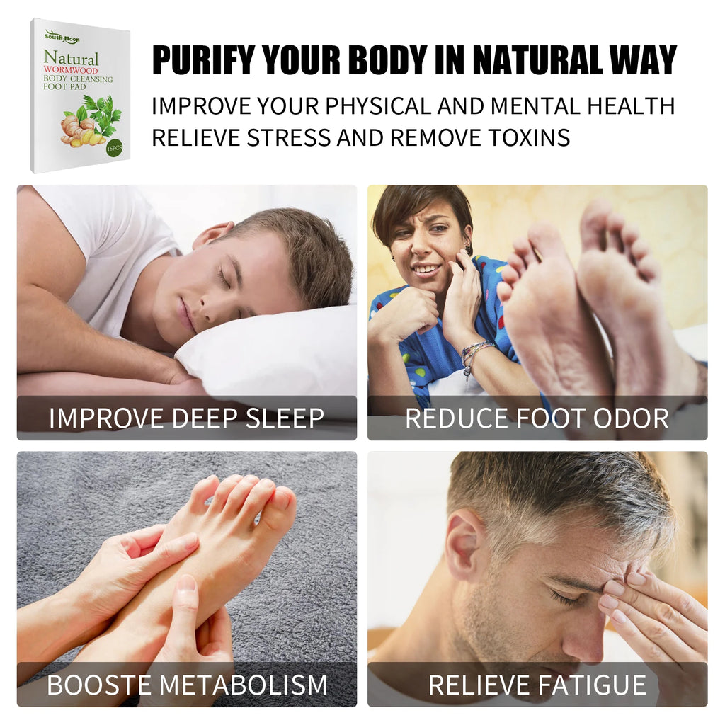 South Moon Mugwort Herbal Foot Patches – Overnight Comfort Herbal Foot Patches Qst