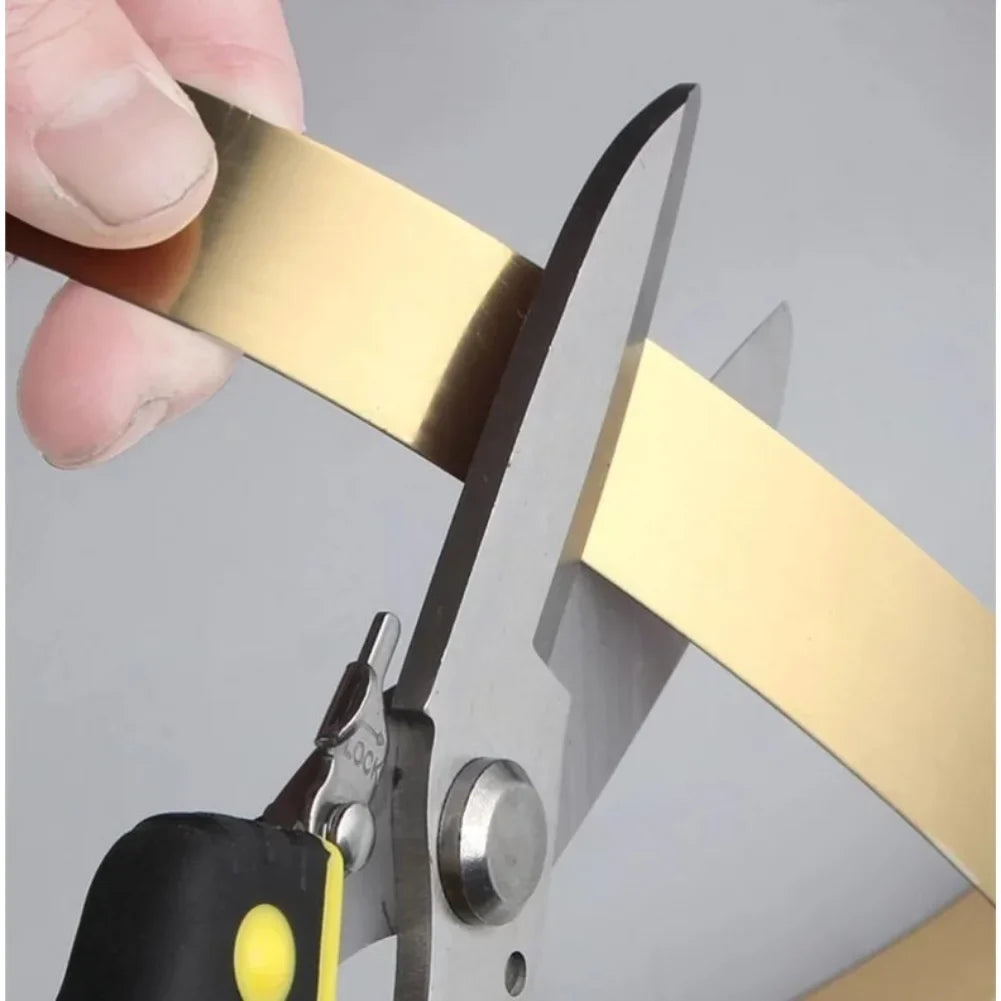Gold Stainless Steel Decorative Wall Strip Sticker | Mirror Lines Decorative Wall Strip Qme