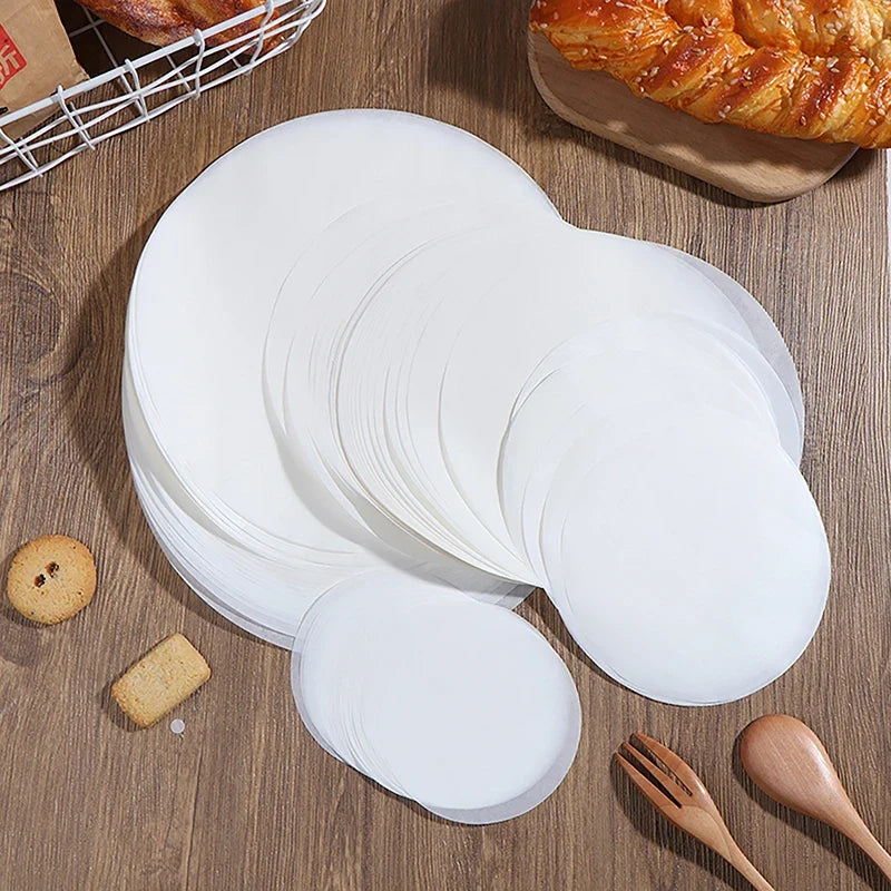 Round Parchment Paper Liners – Baking, BBQ & Steamer, 50 Pcs Parchment Paper Liners Qme