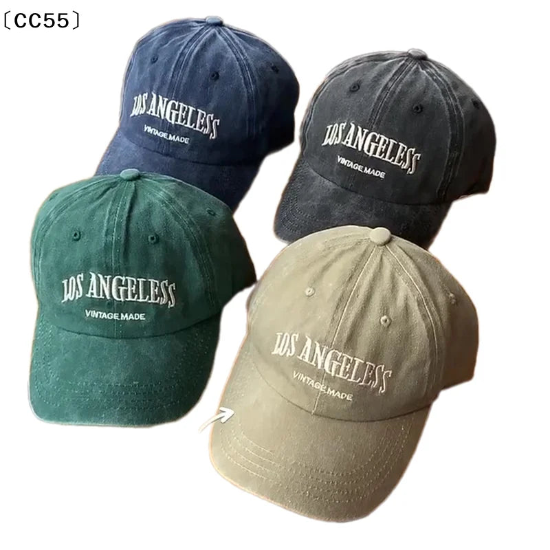 Retro Cotton Baseball Cap Unisex Embroidered Adjustable Hat Baseball Cap Qst