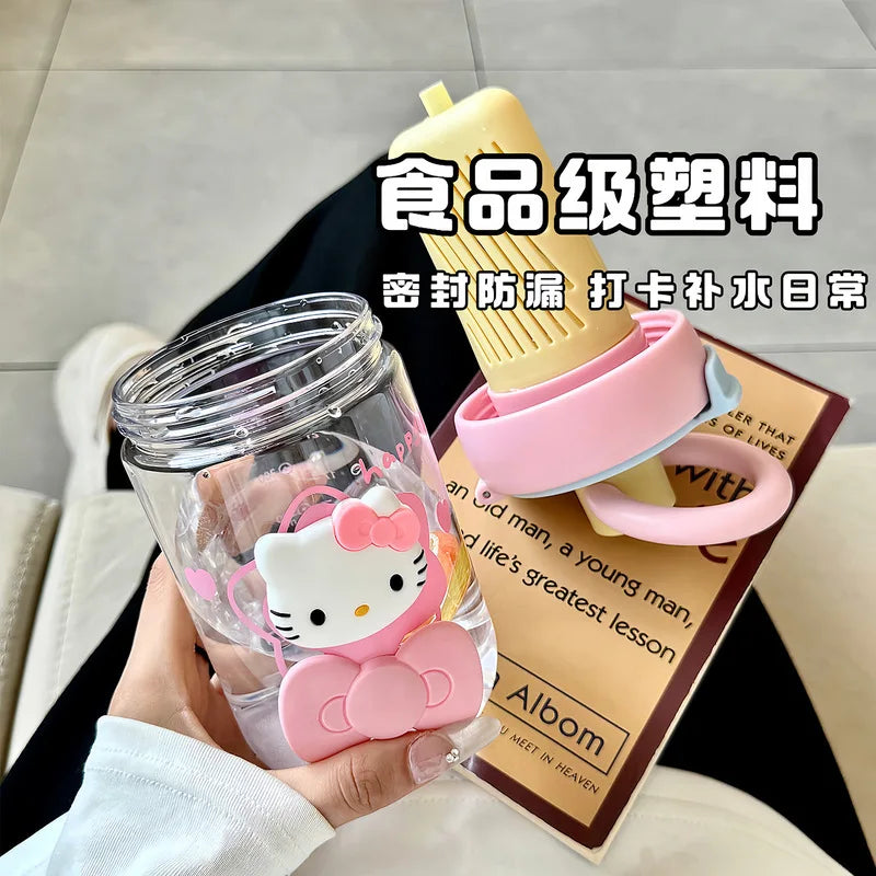 Hello Kitty Water Cup – Portable Large Straw Cup for Girls Straw Water Cup Qme