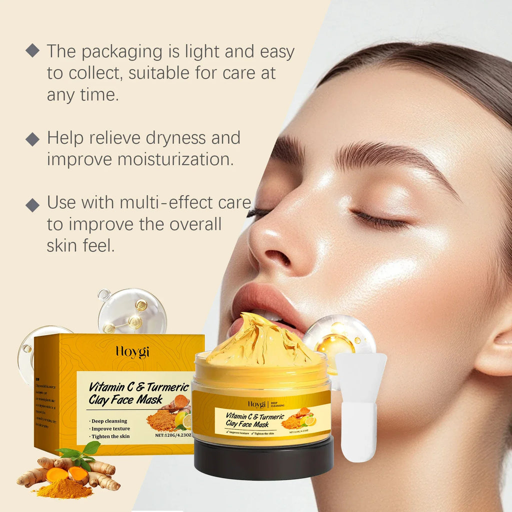 Vitamin C Turmeric Clay Mask – Cleansing & Hydrating | Qme Clay Face Mask Qme
