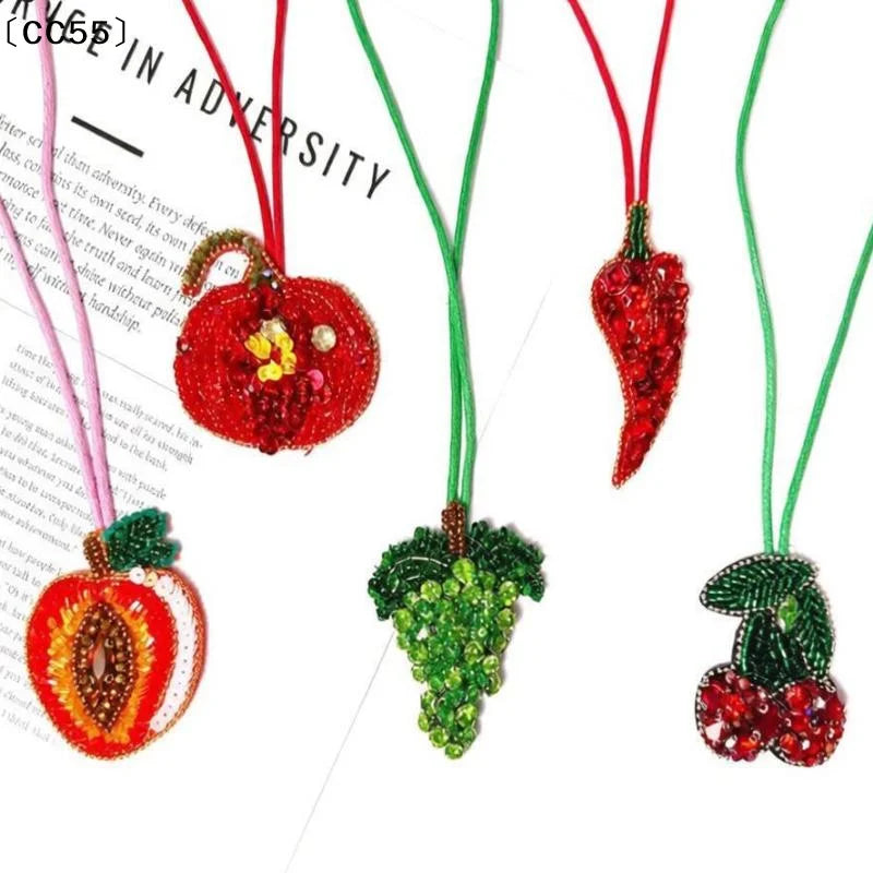 3D Crystal Beaded Sequin Fruit Applique Patch – Rhinestone Bag Beaded Applique Patch Qst