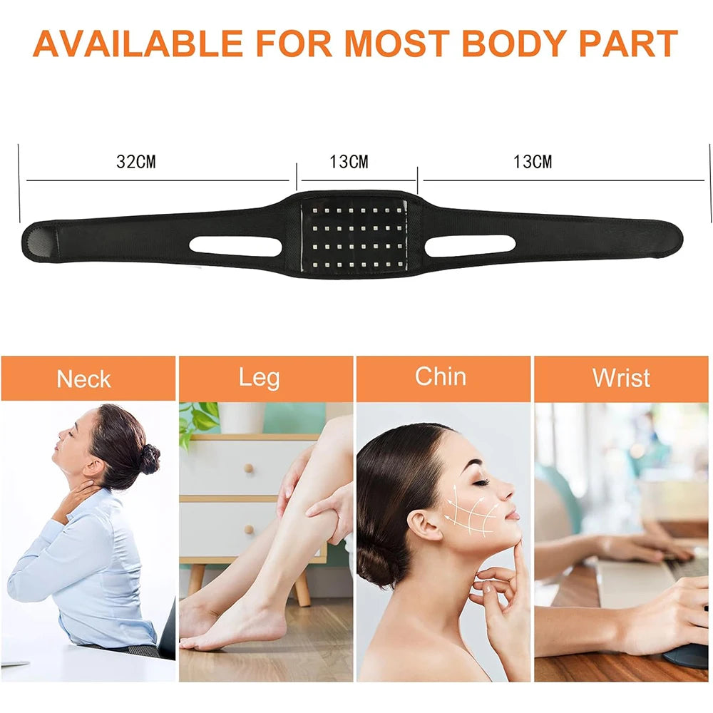 Red & Infrared Light Therapy Wrap 660nm 850nm – Face & Neck Light Therapy Wrap Qst