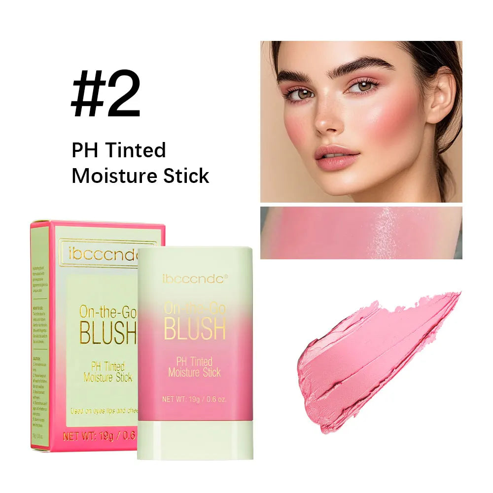 ibcccndc Color Changing Cream Blush Stick – Waterproof Blusher Cream Blush Stick Qst 02