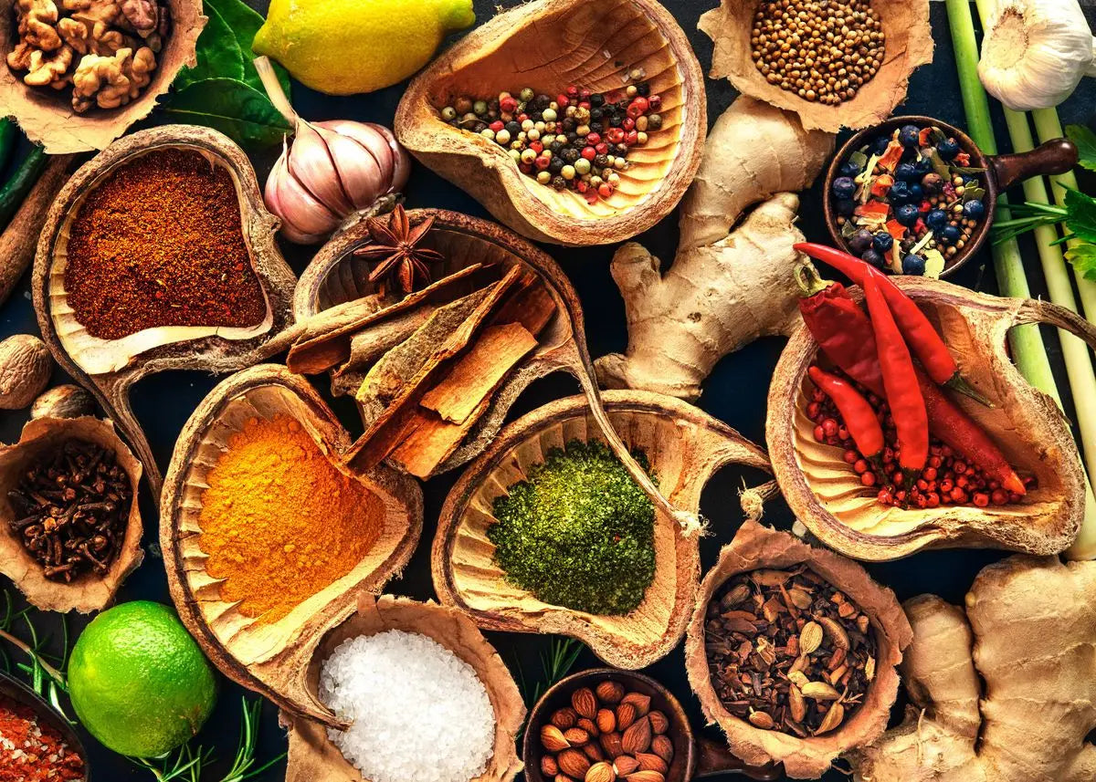Colorful Spices Canvas Wall Art – Kitchen & Restaurant Decor Canvas Wall Art Qst