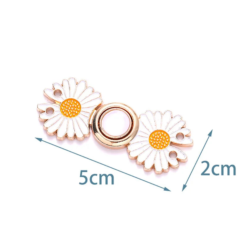 Metal Flower Pearl Snap Buttons – Reusable Pants Fastener Pin Snap Fastener Button Qme