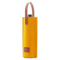 Felt Insulated Single Bottle Wine Tote Bag | Gift & Carrier Insulated Wine Tote Qme Yellow