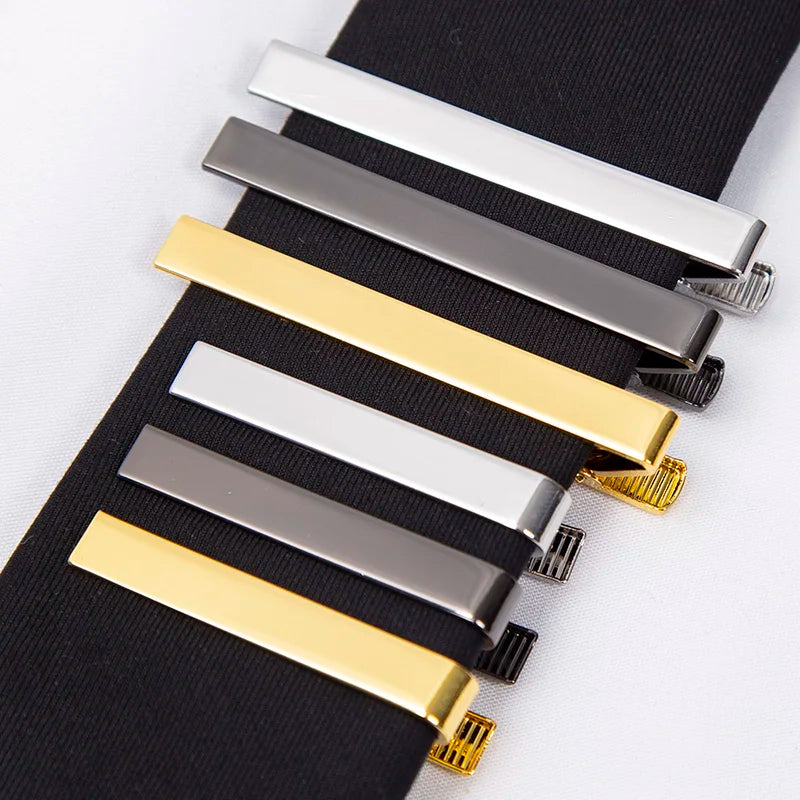 Men's Gold Metal Tie Bar Clip – Sleek Formal Accessory Tie Bar Clip Qme