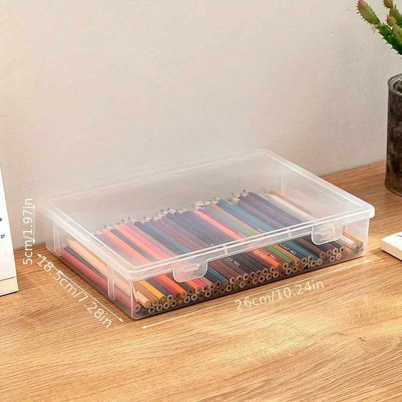 Large Capacity Transparent Pencil Case for Markers & Sketching Pencil Case Qme LARGE