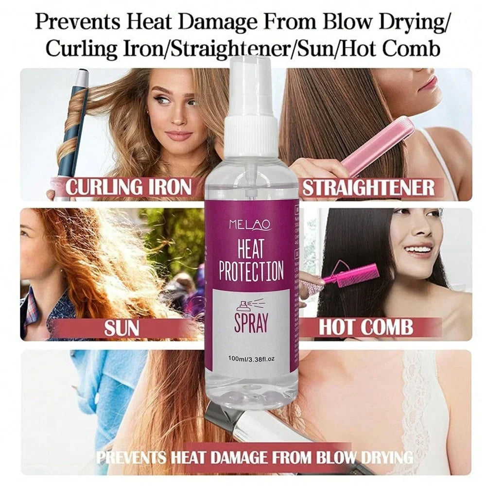 MELAO Heat Protectant Spray – Flat Iron & Curling Guard Heat Protectant Spray Qme