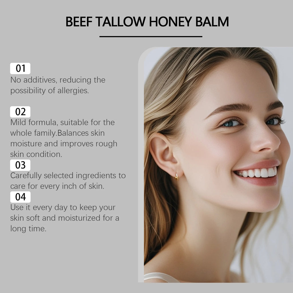 OceAura Beef Tallow & Raw Honey Face Body Cream – 60g Face & Body Cream Qst