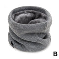 Women's Knitted Winter Snood Scarf – Cashmere-Like Softness Winter Snood Scarf Qme Gray One size