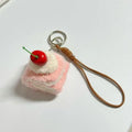 Food Plush Keychain – Hamburger, Sandwich & Cake Charm Novelty Plush Keychain Qme A3