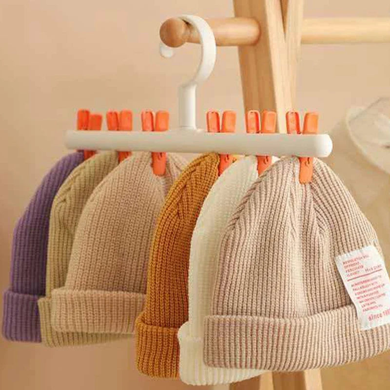 Multi-Clip Drying Rack for Socks, Clothing & Hats | Foldable Laundry Drying Rack Qme