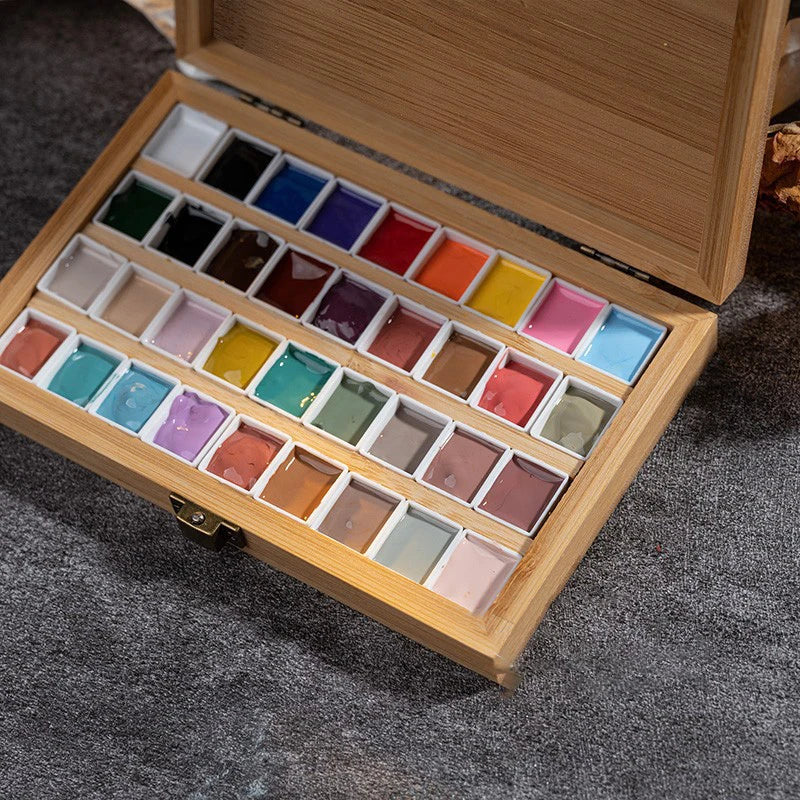 Bamboo Nail Polish Storage Box – 24/36/42/48 Grid Organizer Nail Polish Organizer Qst