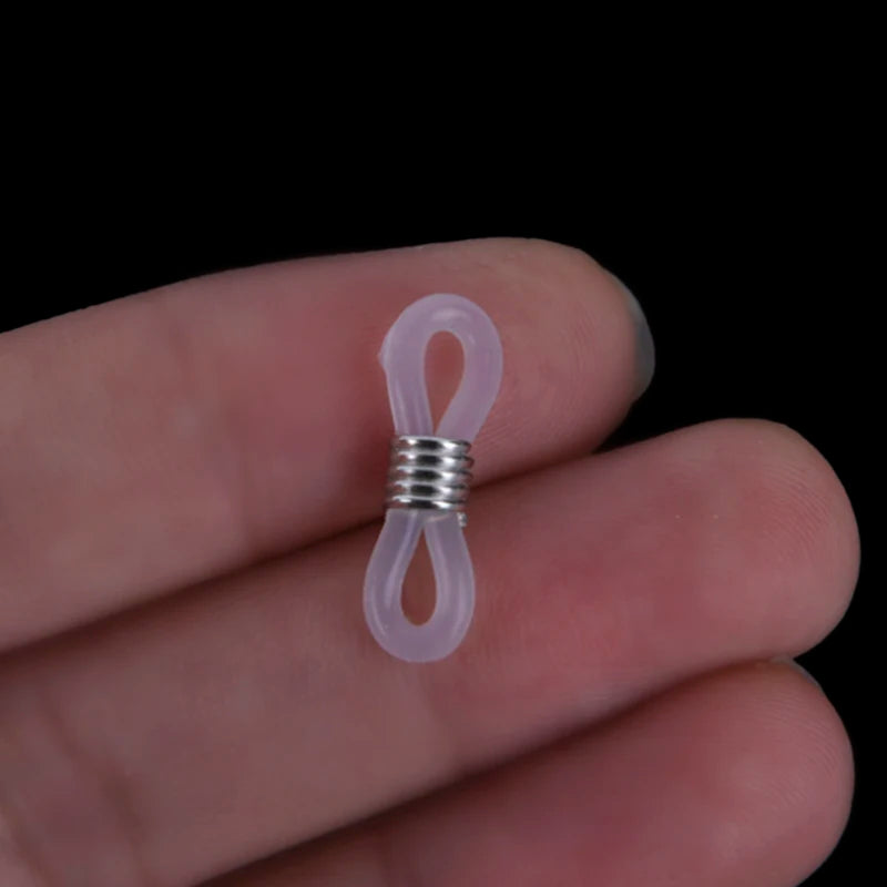 100Pcs Eyeglass Chain Rubber Loop Ends – DIY Spectacle Strap Eyeglass Chain Accessory Qst