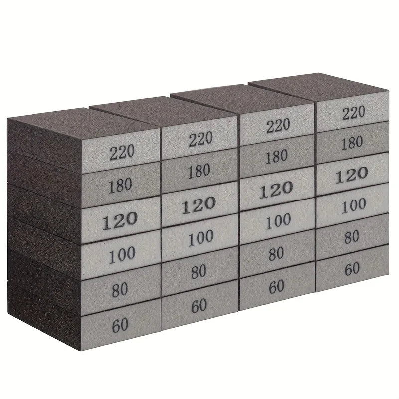 Sand Block Sandpaper Kit – Wood & Drywall Repair Combo Sanding Block Kit Qme 24pcs set