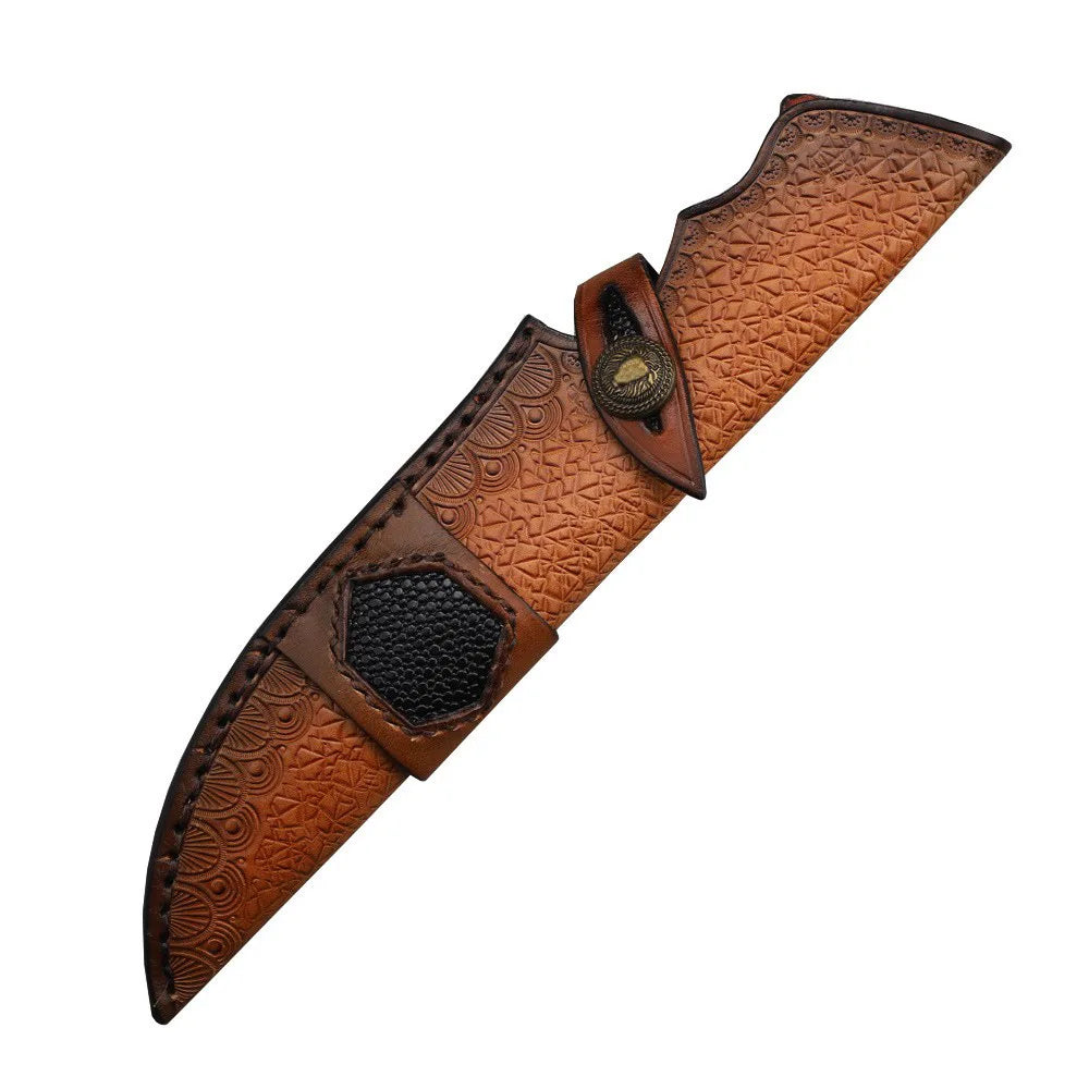 Genuine Cowhide Leather Knife Sheath 28.5cm – Fixed Blade Cover Leather Knife Sheath Qst Default Title