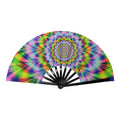 Rainbow Glow in the Dark Folding Fan – Starry Sky Festival Decorative Folding Fan Qst A1