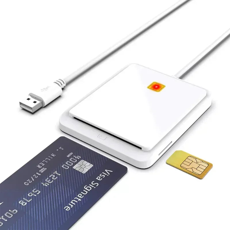 USB 2.0 Smart Card Reader – DNIe CAC IC ID SIM | Qme USB Smart Card Reader Qme black