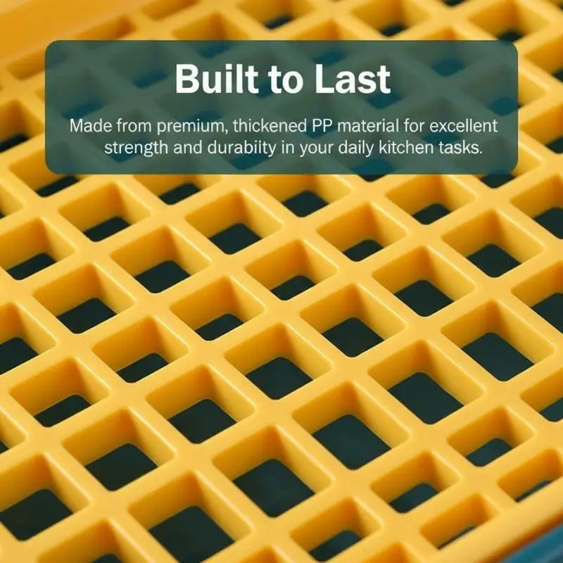 Double-Layer Fruit & Vegetable Drain Basket | Plastic Green Yellow Produce Drain Basket Qme Default Title