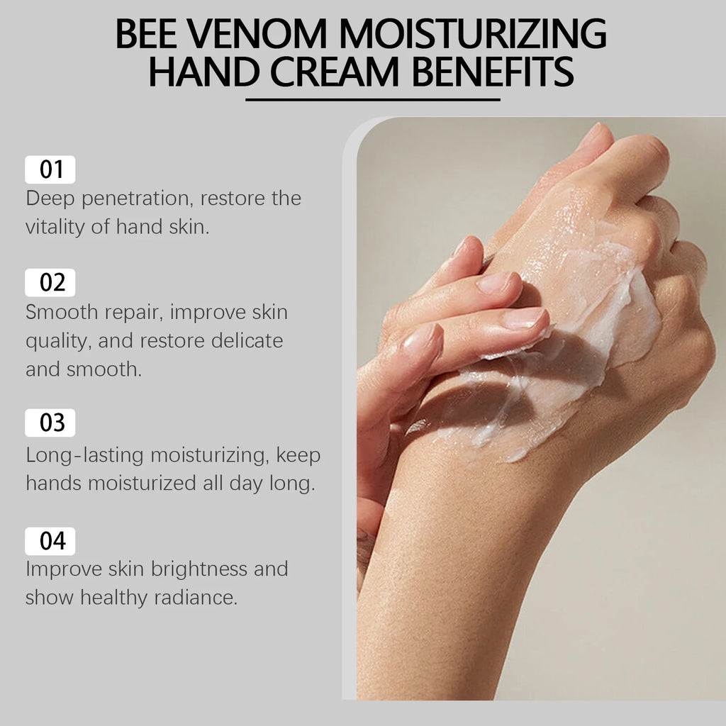 Bee Venom Hand Cream – Deep Moisture, Non-Greasy Formula Moisturizing Hand Cream Qme