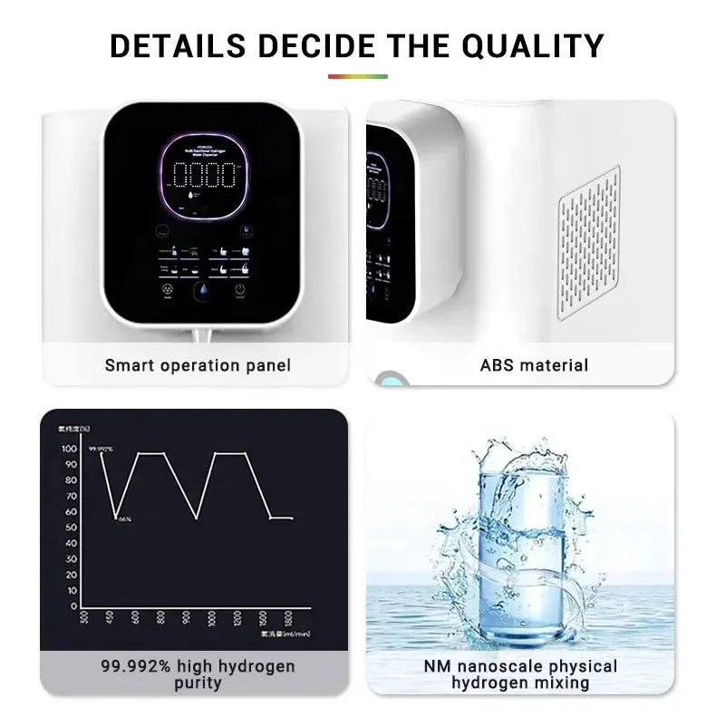 Suyzeko 4000PPB Hydrogen Water Dispenser & Inhalation Machine Hydrogen Water Dispenser Qst