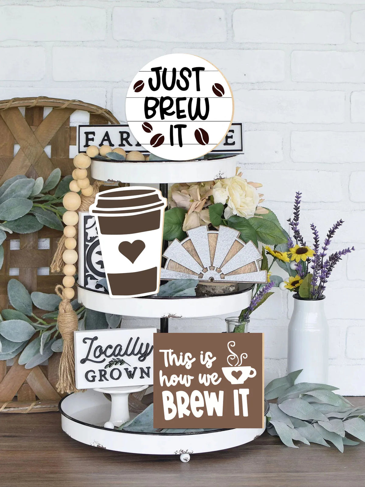 Classic Wooden Coffee Tray | Home Bar & Cafe Decor Wooden Serving Tray Qme