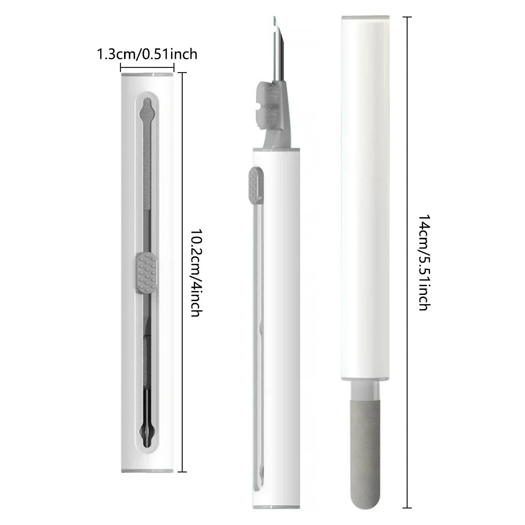 3-in-1 Earphone Cleaning Pen for AirPods & Wireless Earbuds Earphone Cleaning Tool Qst 1PC White