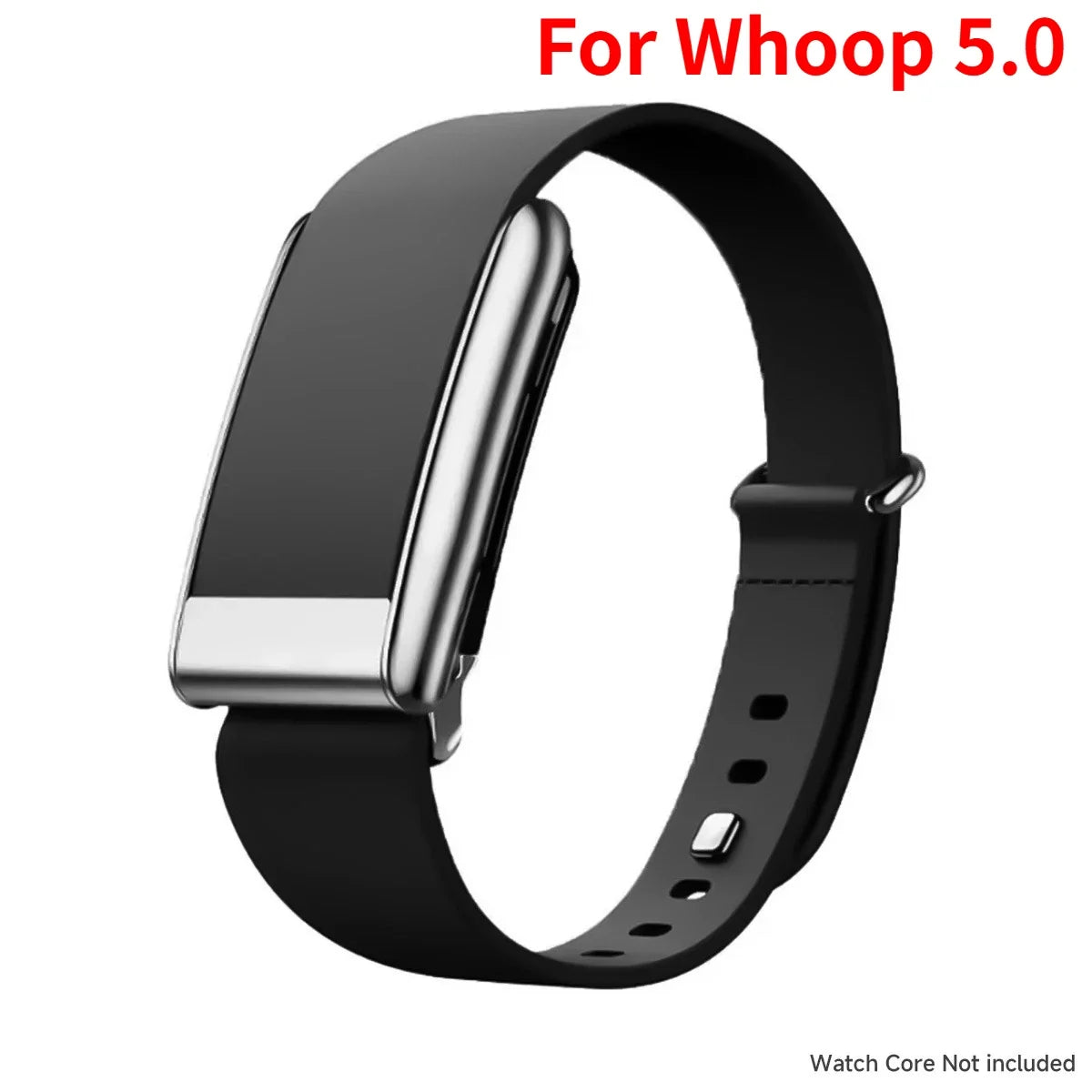 WHOOP 5.0 Leather Slim Fitness Band – Soft & Breathable Strap Fitness Tracker Band Qme For Whoop 5.0-Black Olny Band No Sensor