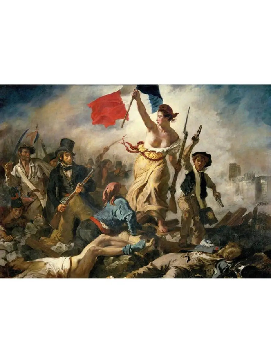 Delacroix Liberty Leading the People Canvas Wall Art Poster Canvas Wall Art Qst