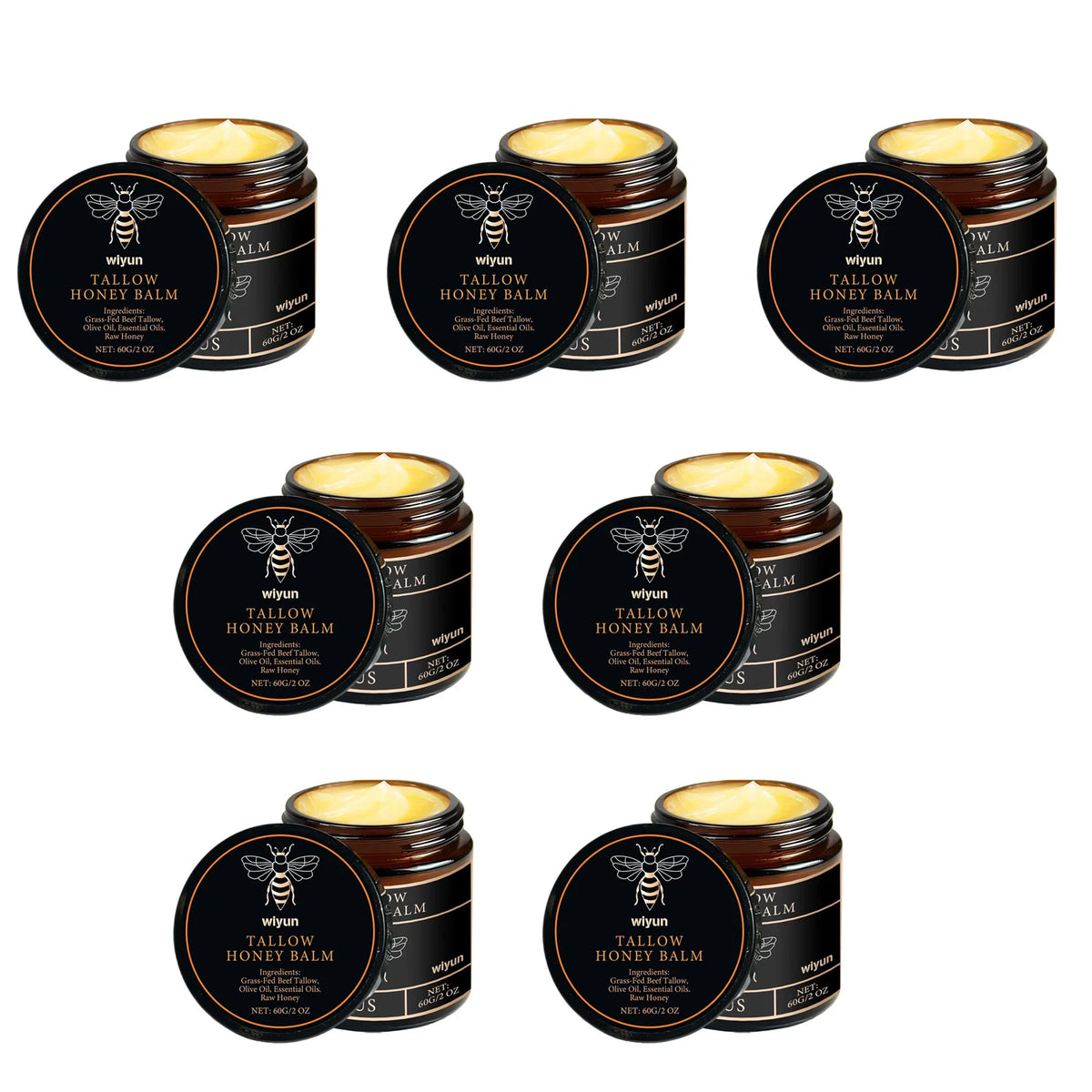 Grass Fed Beef Tallow & Raw Honey Moisturizing Balm Moisturizing Balm Cream Qst 420g