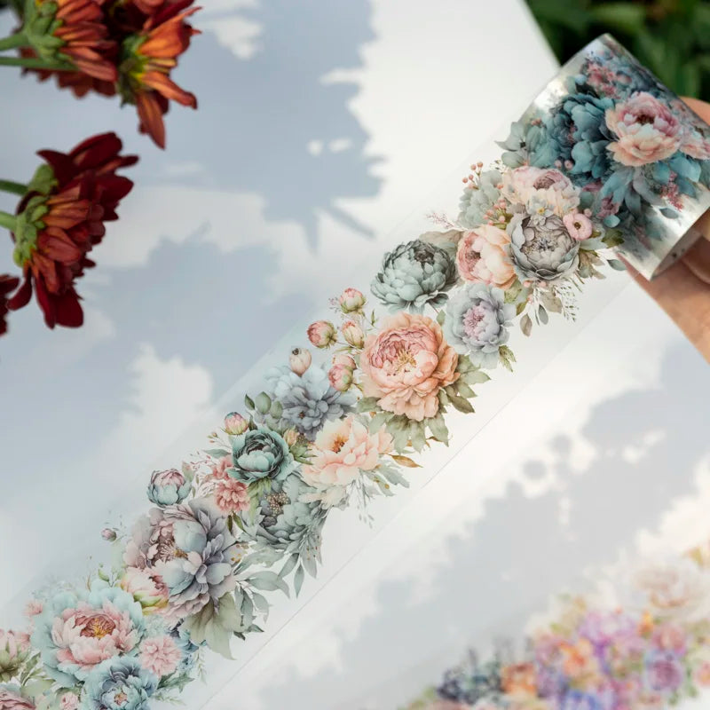 PET Flower Pattern Decorative Masking Tape – DIY Craft Tape Decorative Craft Tape Qme