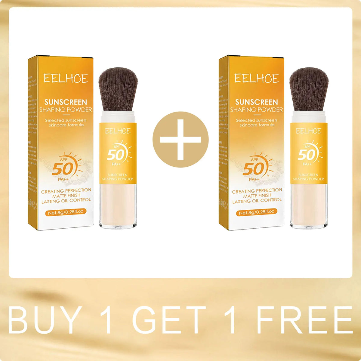EELHOE SPF 50 Matte Finishing Powder – Oil Control & Waterproof Setting Powder SPF Qst Buy 1 for 1 Free