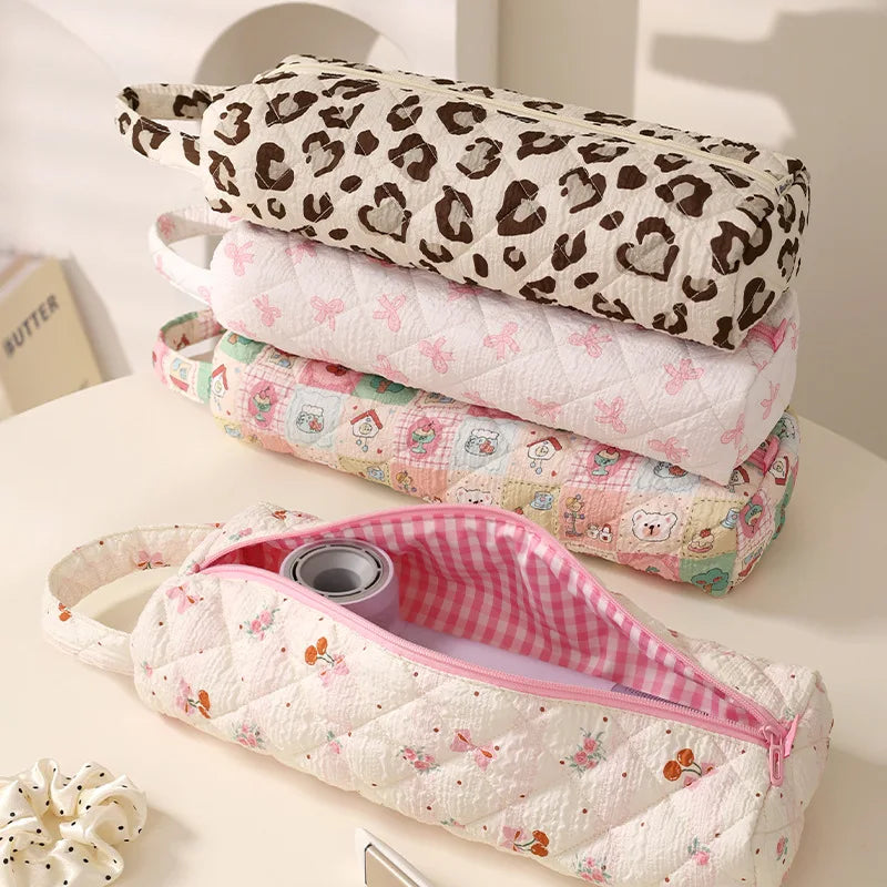 Large Capacity Quilted Polyester Hair Dryer Storage Bag Hair Dryer Storage Bag Qme