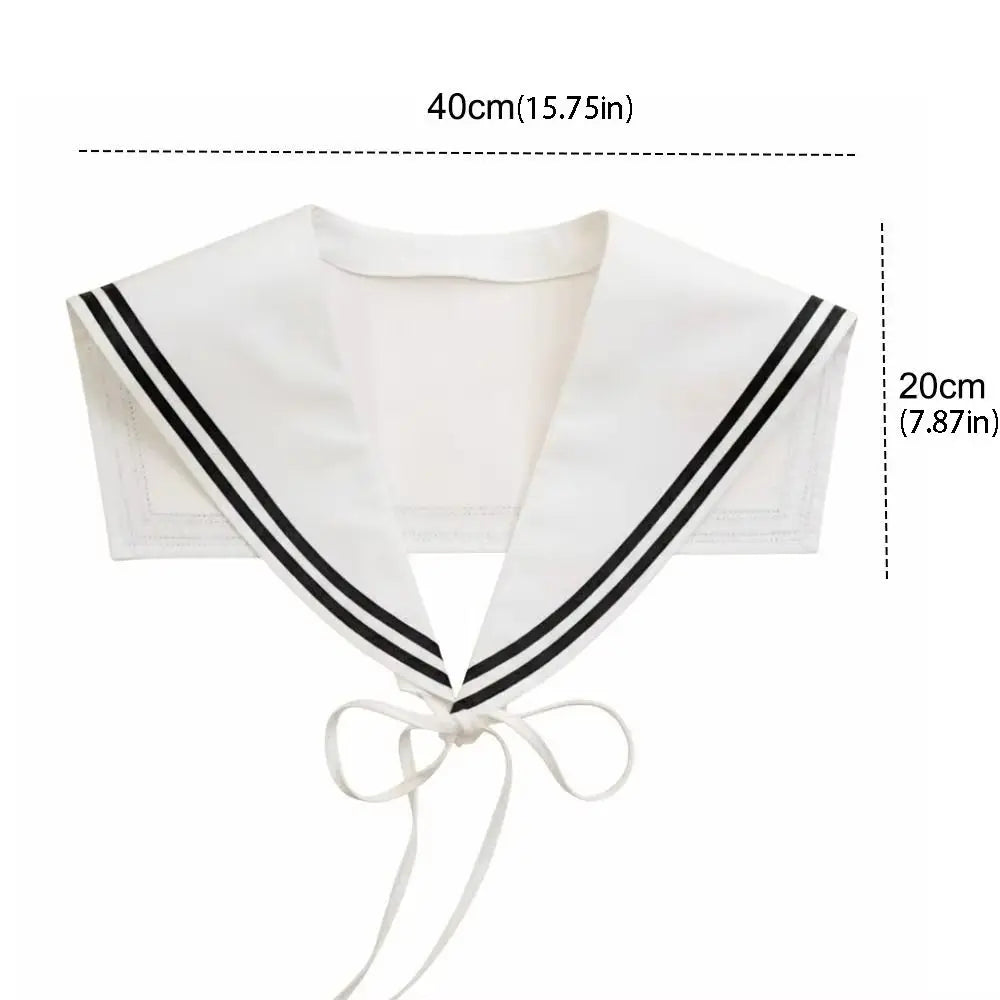 Striped Sailor Detachable Fake Collar Cape | 4 Colors Detachable Fake Collar Qme