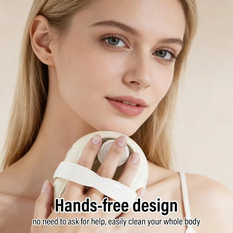 Portable Soft Skin Cleansing Brush with Liquid Dispenser Bath Cleansing Brush Qme