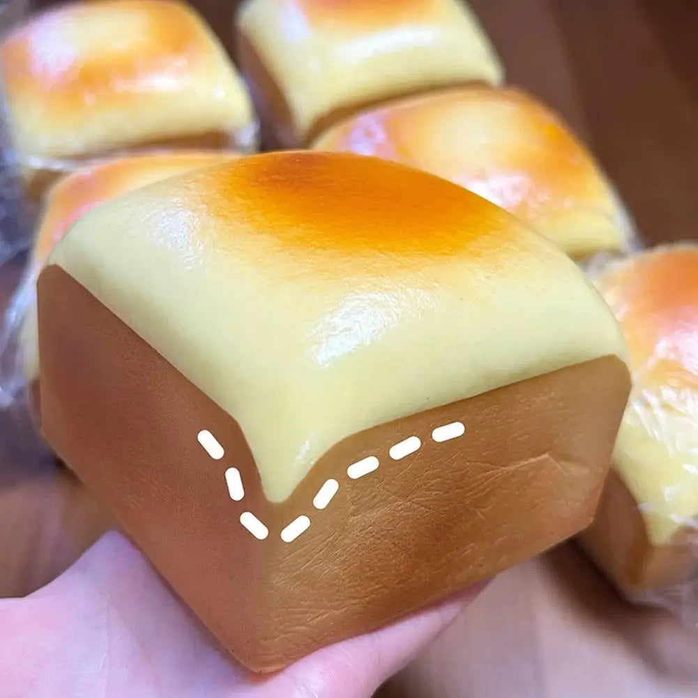 Grilled Cheese Bread Squishy Slow Rise Squeeze Toy – Realistic Squishy Squeeze Toy Qme