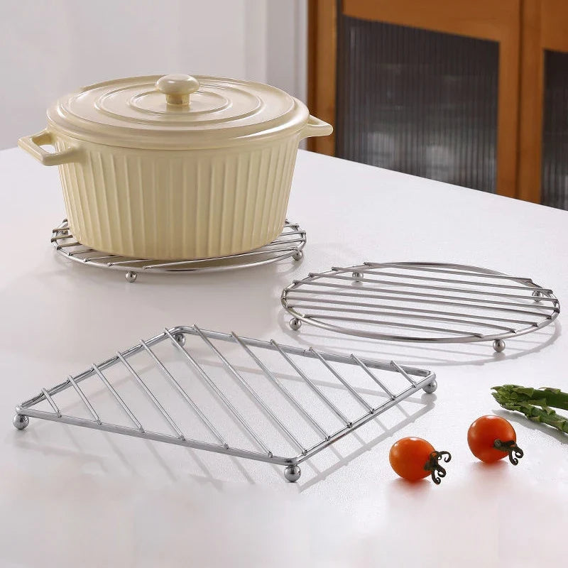 Stainless Steel Pot Mat Trivet & Coaster – Heat Insulation Pad Pot Mat Trivet Qme