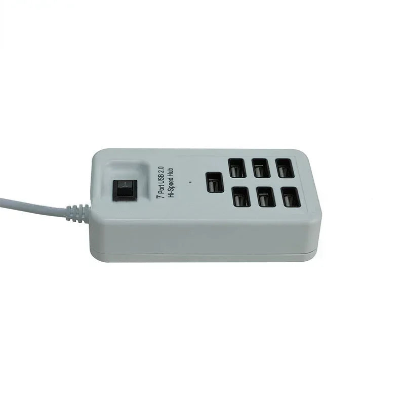 USB 2.0 7-Port High-Speed Hub Splitter for Laptop & PC USB Hub Qme