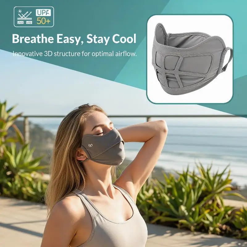 Summer Face Veil UV Cover – Breathable Outdoor Sun Mask Sun Protection Veil Qme