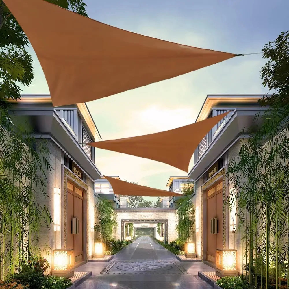 Waterproof Triangle Sail Tarp Sun Shade Canopy for Camping Sun Shade Canopy Qst
