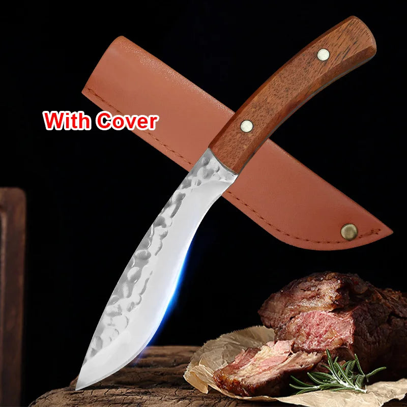 Hand Forged Stainless Steel Chef Knife – Boning & Slicing Chef Kitchen Knife Qst